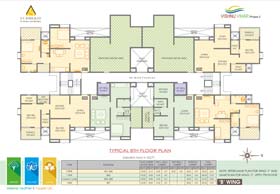 Eighth Floor Plan of VISHNUVIHAR PHASE II 